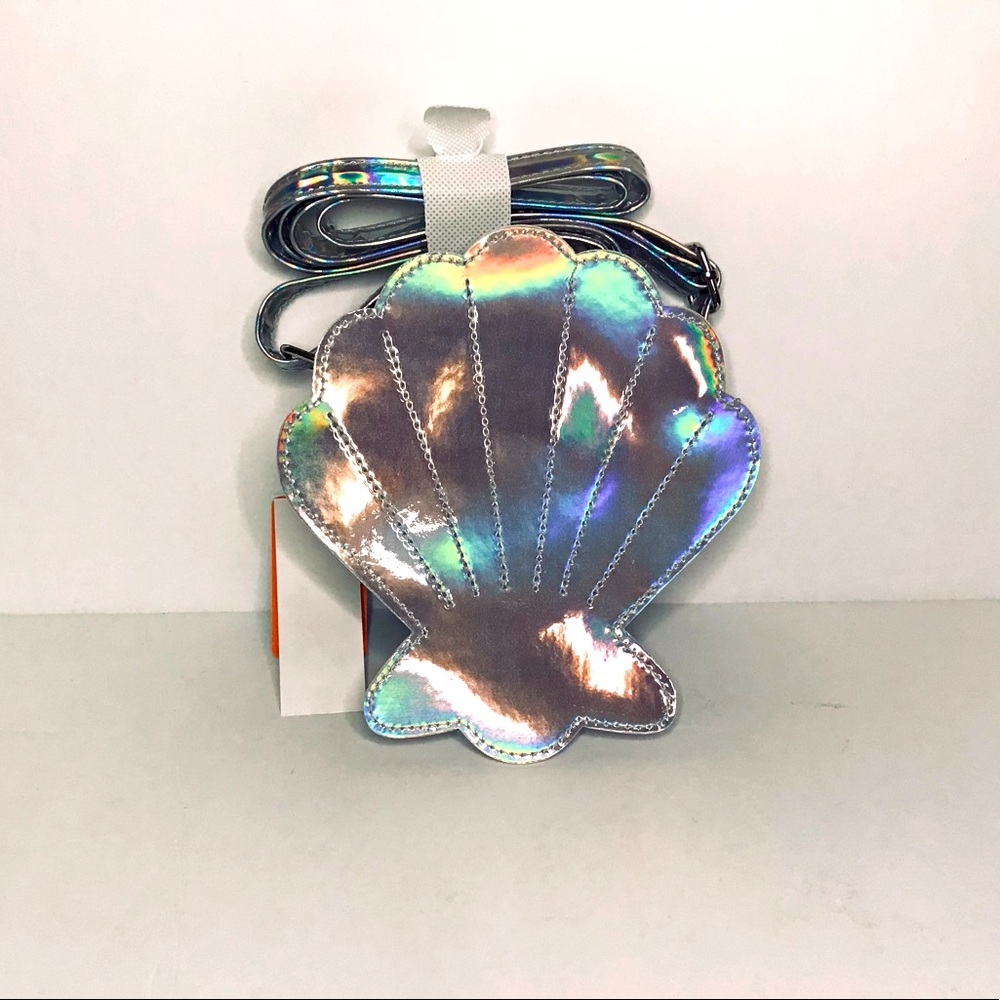 Zoe and Zac Metallic Rainbow Sea Shell Bag
